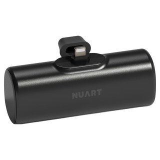 누아트 고속충전 도킹형 보조배터리 5000mAh 애플8핀, 블랙