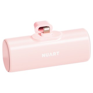 누아트 고속충전 도킹형 보조배터리 5000mAh 애플8핀, 핑크