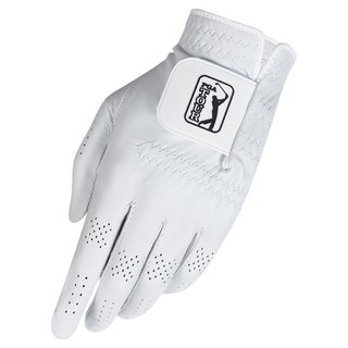 PGA TOUR Viper 優質天然全羊皮高爾夫手套 左手用, 1個, 白色