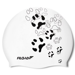 Fiload 矽膠泳帽 設計款泳帽 FTSC-323, 羊咩咩 白色, 1個