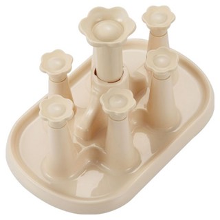 썸즈마인 디자인 컵걸이 6홀더, 베이지, 1개