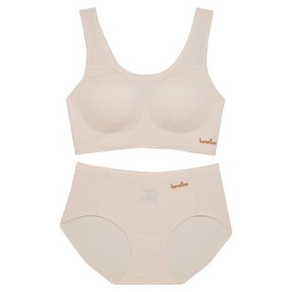 베네통 여아용 학생 나일론 메쉬 퓨징 브라 + 팬티 세트 2단계 BNKI007 BNG5M37_T