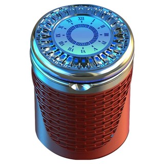 CRONICLE 高級鍊條圖案車用煙灰缸 杯架不干涉 L, 1個, 紅色