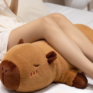 Mariforet 水豚玩偶 枕頭 身體抱枕, 棕色