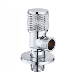 Cooksy 全銅單開角閥 4分介面 銀色 堅固耐用 防漏水, 8.7 x 5 x 3cm, 1個