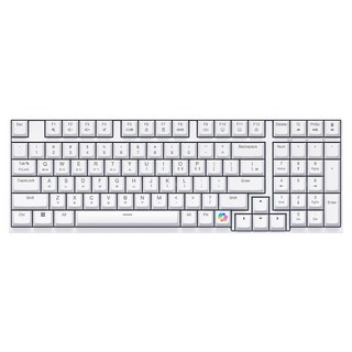 앱코 AI 코파일럿 무선 펜타그래프 키보드, 제조사축, MK98, 화이트