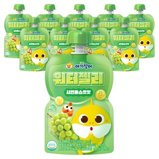 ATEX 碰碰狐 鯊魚寶寶 果凍飲, 10個, 麝香葡萄口味, 110ml