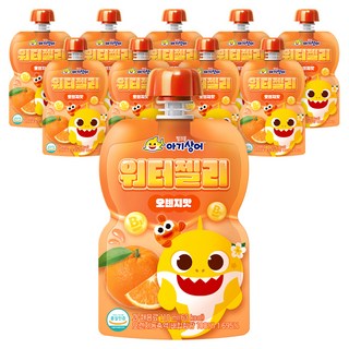 ATEX 碰碰狐鯊魚寶寶水凍, 10個, 橙味, 110毫升