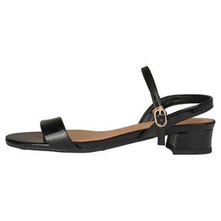 PORTFOLIO 女性簡約繫帶涼鞋, 黑色, 235