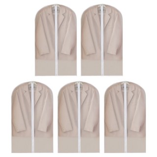 더자카 지퍼형 방습 방수 옷커버 투명, 5개, 1개입