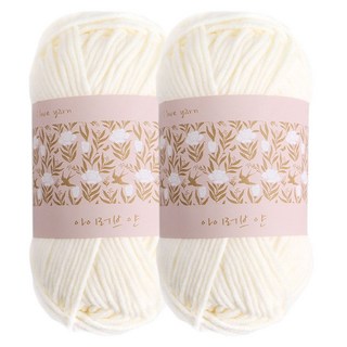 청송뜨개실 아이러브얀 뜨개실, 02 바닐라크림, 2개