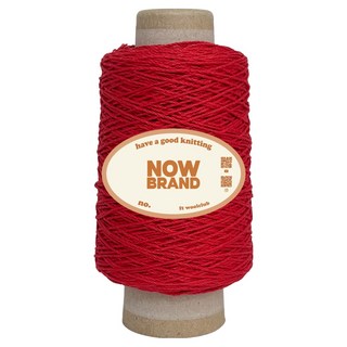 WoolClub NOW BRAND 紮實純棉線 100g 1mm, 124 紅色, 1個