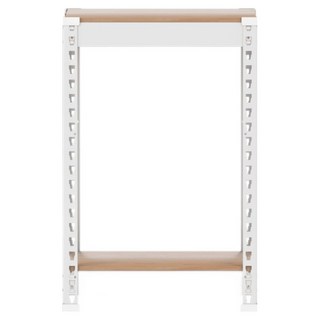 스피드랙 국내 제조 무볼트 조립식 철제 앵글 선반, 화이트, 2단