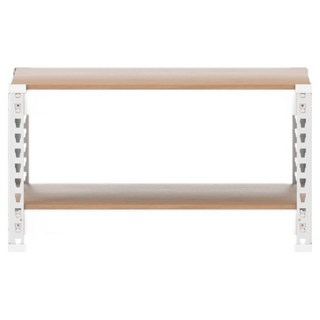 스피드랙 무볼트 조립식 철제 앵글 선반, 화이트, 2단