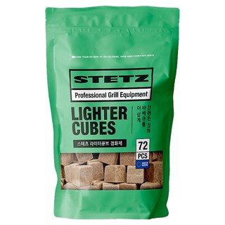 스테츠 바베큐 캠핑용 라이터큐브 점화제 72p, 갈색, 1개