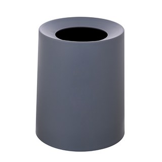 北歐素色雙層垃圾桶 大款 12L, 灰色