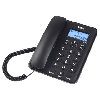 Vatel 來電顯示有線電話機 黑色, VF-N1000