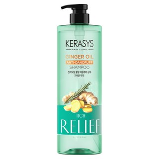 KERASYS 生薑精油 止癢清涼去屑洗髮精 薑花香, 1L, 1個