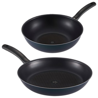 HAPPYCALL Easiest 鑽石不沾鍋2件組 B, 藍色, 1組, 平底鍋 28cm + 炒鍋 28cm
