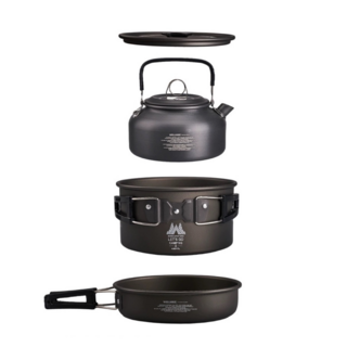 WellHike 玩客 輕野鍋3件組, 1組, 黑色
