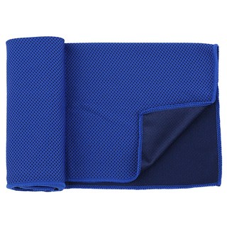 PORA BELLA 素色風透氣運動涼感巾 CT010 加大 吸濕速乾, 深藍色, 1條