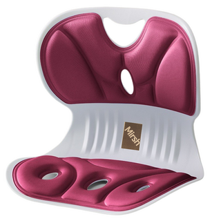 Mirsh 인체공학 바른자세 등받이 자세보정의자 라지, 버건디