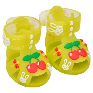 올치 강아지 깡총체리 미끄럼방지 아큐아 슈즈 SH16789, 옐로우, 2개