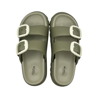 WUWU 格莉撞色雙帶拖 MA101