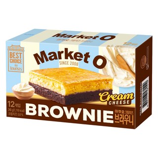 Market O Market O布朗尼蛋糕 奶油起司口味 12包入, 240g, 1盒