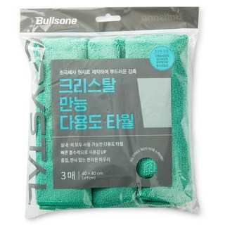 불스원 크리스탈 만능 다용도 타월 3p, 녹색, 1개