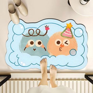 bebehome 創意球球硅藻泥風格地墊, 毛球開趴