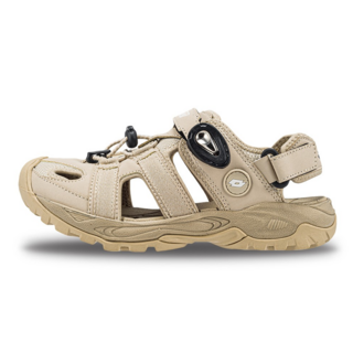 LOTTO 樂得 女款 排水護趾磁扣涼鞋 LT4AWS5511, 卡其色, 230mm