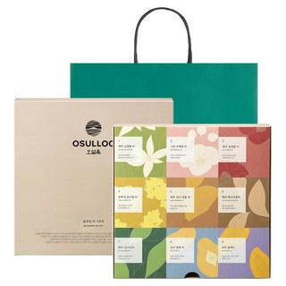 오설록 블루밍 기프트 티 45p 세트, 티백 9종 + 쇼핑백, 1세트