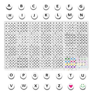 올이즈유 字母珠子串珠 DIY 1400p 套組, 1套, A01