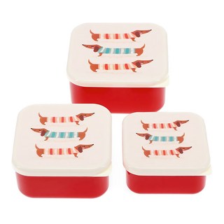 Rex LONDON 野餐盒3件組, 臘腸狗, 1組