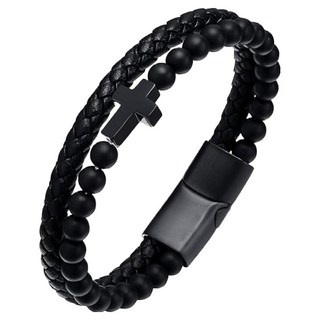 Solsoldamda Onyx 黑瑪瑙磁扣手鍊 黑色 21.6cm, 1個