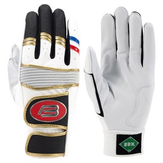 BBK 雙魔鬼氈打擊手套 雙手穿戴組 BG380, 白黑色, 1套