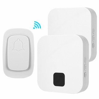 AHOYE 音量可調1對2無線門鈴 電池式, 1組