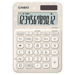 CASIO 卡西歐 彩色計算機 圖案限定版 MS-20UC-J, 1個, 竹籃白