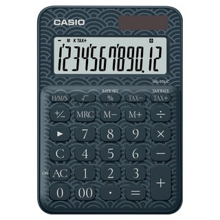 CASIO 卡西歐 彩色計算機 圖案限定版 MS-20UC-J, 1個, 青海波藍