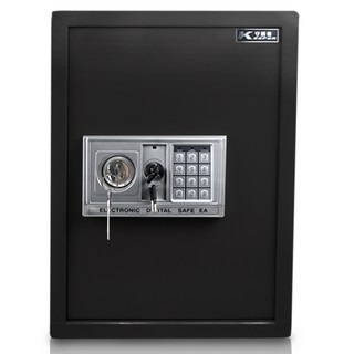 KEEPER SAFE BOX 守護者保險箱 雙鑰匙款保險箱 防盜三門栓/雙層大空間 50EAK 500 x 350 x 300mm, 黑色