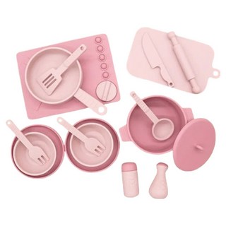 아동용 꼬마천사 말랑 소프트 소꿉놀이 16종 세트, 핑크, 1개