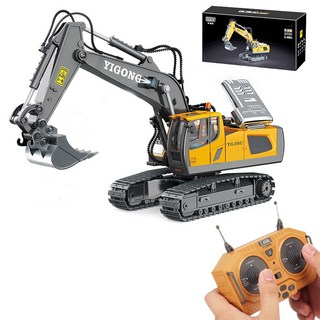 엑스제트에스 터보넷 굴삭기 무선 리모컨 RC카 완제품, 혼합색상, 1개