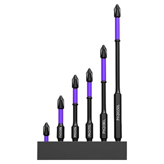 스매쉬 드라이버 임팩 드릴 십자 톱니 토션 비트 6종 세트, 1세트