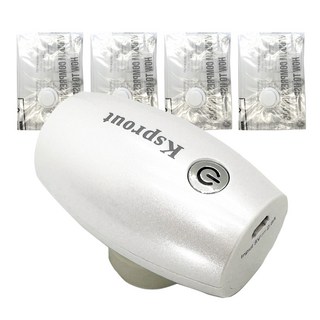 Ksprout 愛藏鮮 3WELL 2in1充抽氣真空機 + 真空壓縮袋 4個 露營戶外活動/玩水收納必備 珍珠白, 1組, 1入