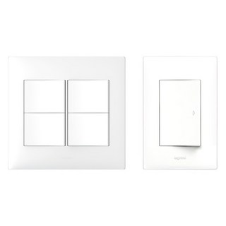Legrand 羅格朗 阿佩拉 白色 簡約 4開關 + 1開關 雙聯套組, 1套