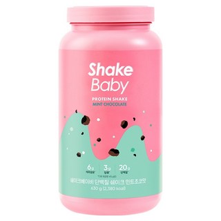 ShakeBaby 纖活蛋白奶昔粉 薄荷巧克力口味, 1罐, 630g