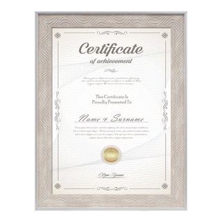 TRENY 波浪A4獎狀框證書相框, 原木, 1個