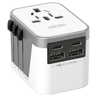 UNiCORN 適用於200多個國家 海外旅行用4裝置同時充電多功能轉接頭 TA-1500AC, 1個