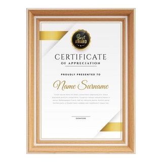 TRENY 雙色大賞A4獎狀證書相框, 原木色, 34.4 x 25.6 x 2.2cm, 立體相框, 1個